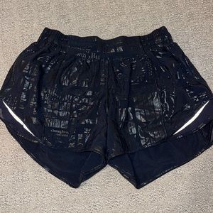 Lululemon Low Rise 4” Metallic Shorts